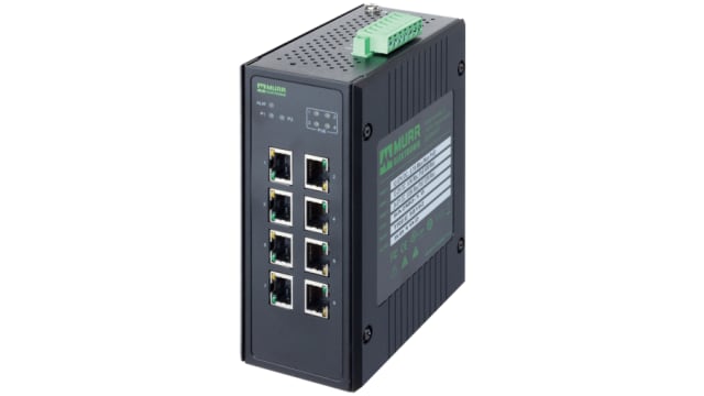 Murrelektronik Limited 58 Series DIN Rail Network Hub, 8, 1000Mbps Transmission, 24 V dc | 58192
