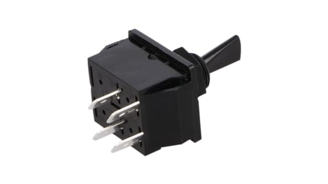 Bulgin Toggle Switch, Panel Mount, On-Off, Blade Terminal, 250V ac | C1750HOAAAV