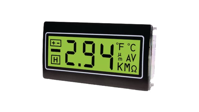 TDE Instruments DPM961 LCD Digital Panel Multifunction Meter for Voltage, Temperature, Current,  22.2 mm  x 45 mm | DPM961-TG