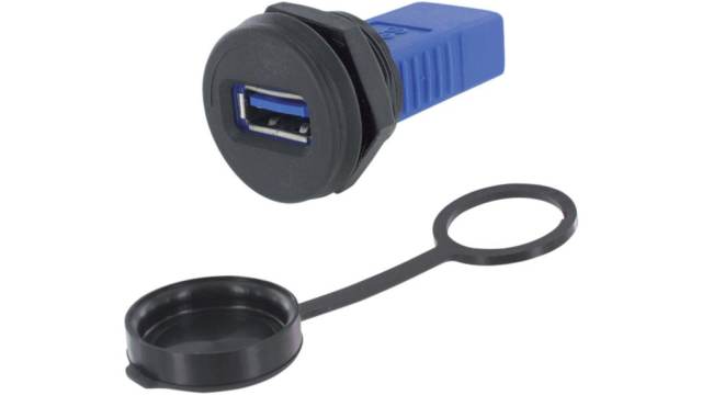 Encitech Connectors M22 Series 2 Port USB 3.0 Shielded Coupler | 1310-1030-01
