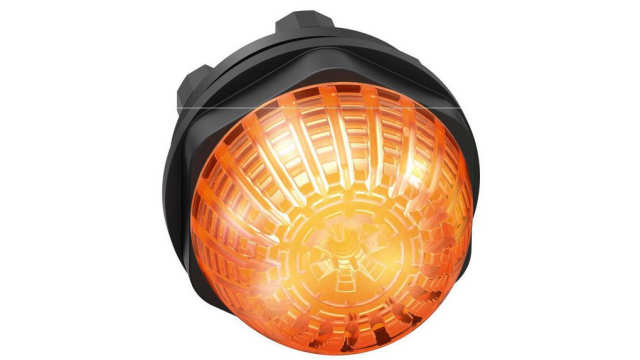 EAO Orange Panel Mount Indicator, 24V, 22.3mm Mounting Hole Size, Push-In Termination, IP66, IP67, IP69K | 14-060.307
