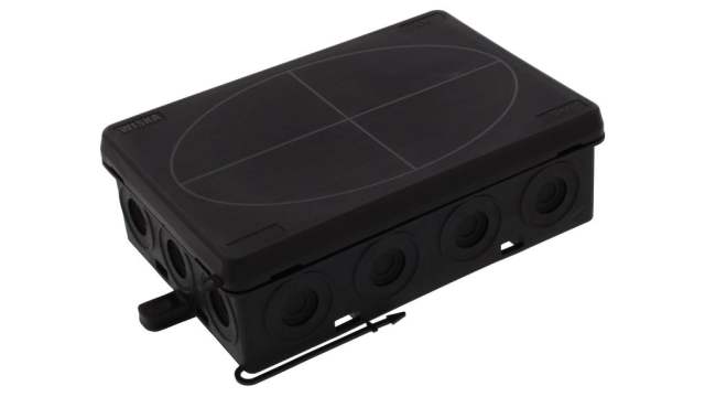 WISKA KA Series Black Polyurethane, Polypropylene Junction Box, IP55, 125 mm, 86 mm 41 mm | KA 016 BK