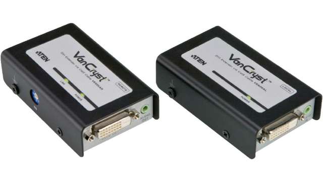 Aten 1 Port DVI over Cat5e Stereo Jack Extender 60 m, 1920 x 1200 pixel Maximum Resolution | VE600A