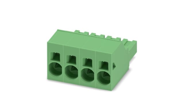 Phoenix Contact, 10.16mm Pitch, 16, SPC 16/ 4-ST-10, 4 Way, , Pluggable Terminal Block, Header, Push-In, Push In Spring | 1711284