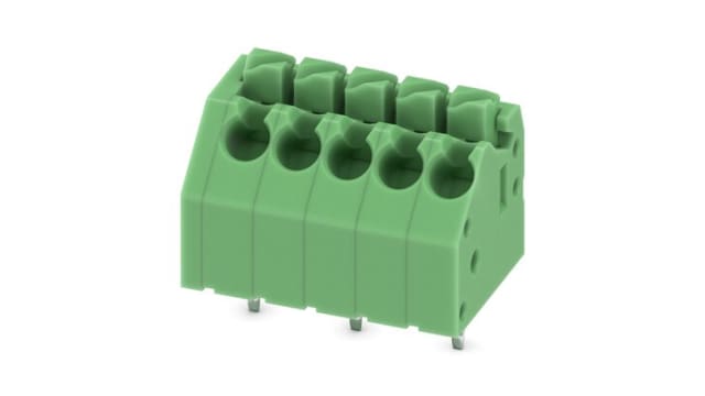Phoenix Contact PCB Terminal Block, 5-Contact, 3.5 mm Pitch, Solder, 1 Row | 1985221