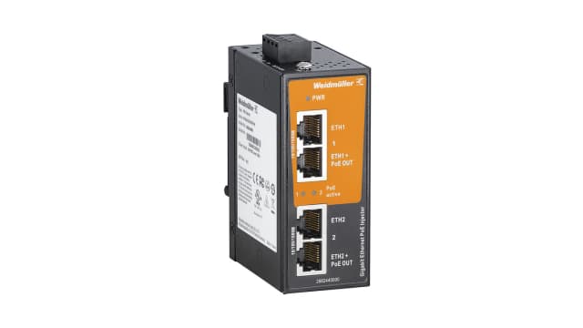 Weidmüller Managed 2 x RJ45 Port Network Switch With PoE | 2682440000
