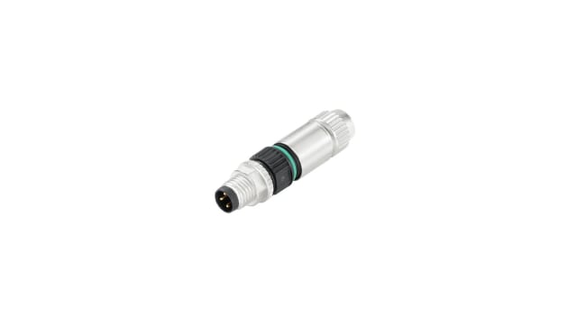 Weidmüller Connector, 3 Contacts, Cable, M8 Connector, Plug, Socket, Male/Female, IP67, SAIS Series | 1784040001