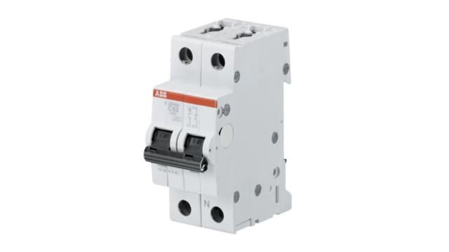 ABB S200 S201 Circuit Breaker, 1-Pole, 6 A, Type B, 230 V ac AC, 110 V DC, 6 kA Breaking Capacity | 2CDS251103R0065