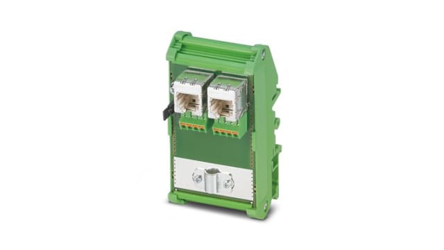 Phoenix Contact FL-PP Series Cat5e 8 Port RJ45 Patch Panel Shielded Green | 2903532