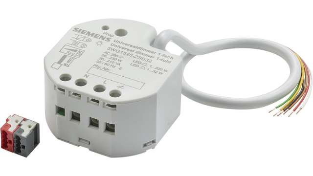 Siemens GAMMA instabus 170 mW Dimming Controller Switch Actuator, 230 V ac | UP 525S32 / 5WG1525-2SB32