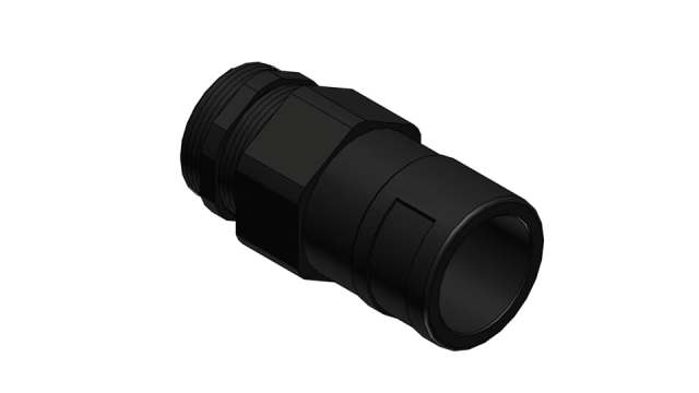 PMA Connector-Straight Black, Conduit Fitting, NW17 Nominal Size, M25, Polyamide 6, Black IP68  rating | NVNV-M257-11
