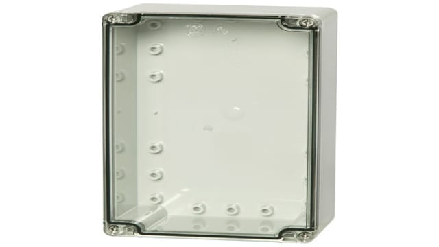 Fibox PCT 122008 Series Grey Silver Lid Polycarbonate Enclosure, IP66, IP67, IK07, IK08 75 mm, 200 mm, 120 mm | PCT 122008 enclosure