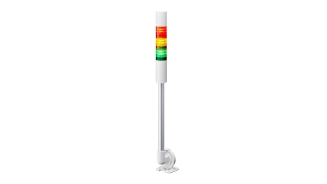 Patlite LR Series Multicolour Buzzer Signal Tower, 3 Lights, 24 V dc, Wall/pole Mount | LR4-302QJBW-RYG