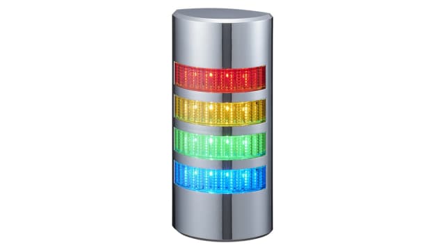 Patlite WE Series Multicolour Buzzer Signal Tower, 1 Lights, 24 V dc, Direct Mount | WE-402UB-LAN