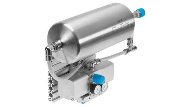 Festo DPA Pneumatic Booster Regulator, KD4, QS-10, Silencer | DPA-40-10-CRVZS2