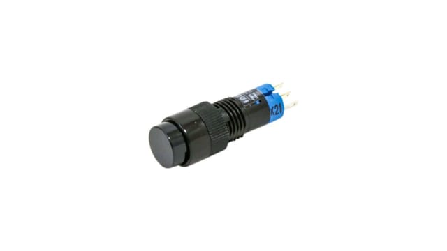 Idec AB1M Series Illuminated Push Button Switch, Panel Mount Black, 1 CO, IP40 | AB1M-M1B