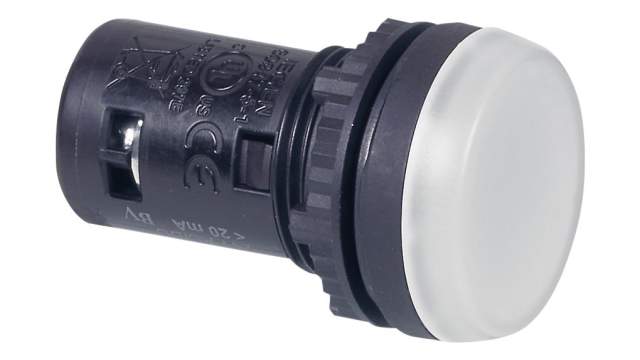 BACO White LED Indicator Lamp, 24 V ac/dc, 22 mm Diameter | L20SC50L
