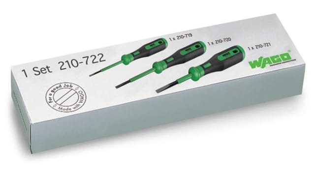 WAGO Slotted Standard Screwdriver Set, 3-Piece | 210-722-1