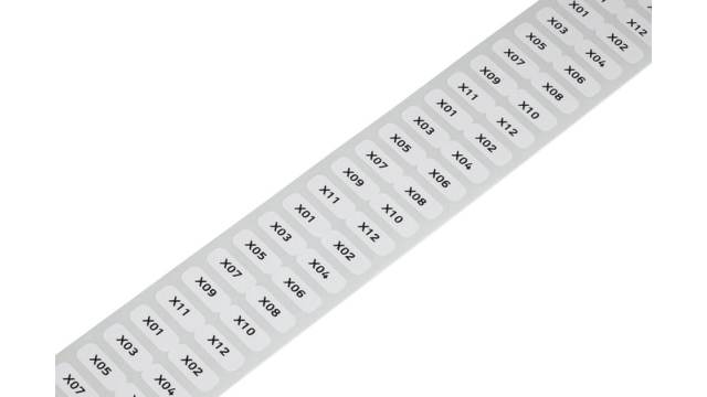 WAGO White Black Print Label, 55 mm Width, 3000 Per Roll Qty | 210-805