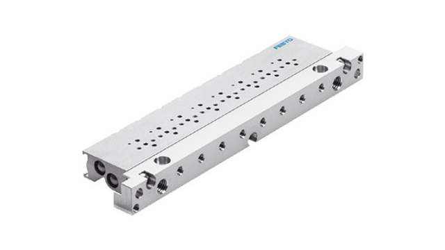 Festo MHA1 series 8 station 5 mm Manifold for use with Valves, 197255 | MHA1-PR8-3-PI-PCBM