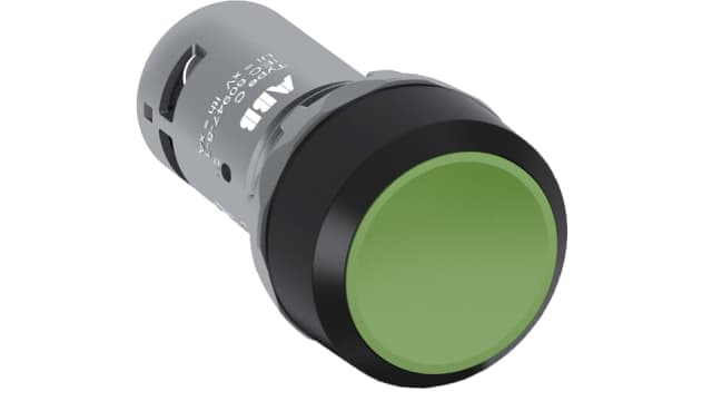 ABB 1SFA6 Series Push Button Switch, Momentary, Flush, 2 NO, Green LED, IP66, IP69K, IP67 300 V | 1SFA619100R1022