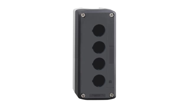 Schneider Electric Grey Plastic Harmony XALD Control Station Enclosure - 4 Hole 22 mm Diameter | XALD04