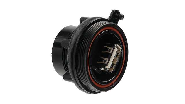 Bulgin Straight, Panel Female- 1 Port Type USB Type A IP68, IP69K USB Connector USB 2.0 | PX0842/A