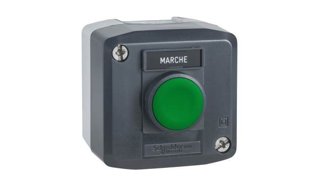 Schneider Electric Spring Return Enclosed Push Button, Polycarbonate, Green, IP67, IP66, IP69K | XALD101