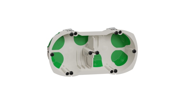 Schneider Electric Green Polypropylene Junction Box, IP40, 2 Gangs 71 mm 39 mm 71 mm | IMT35000