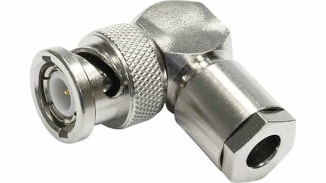 Telegartner BNC Series Cable Male BNC, 50 Ω, Right Angle Body Clamp | J01000A0073