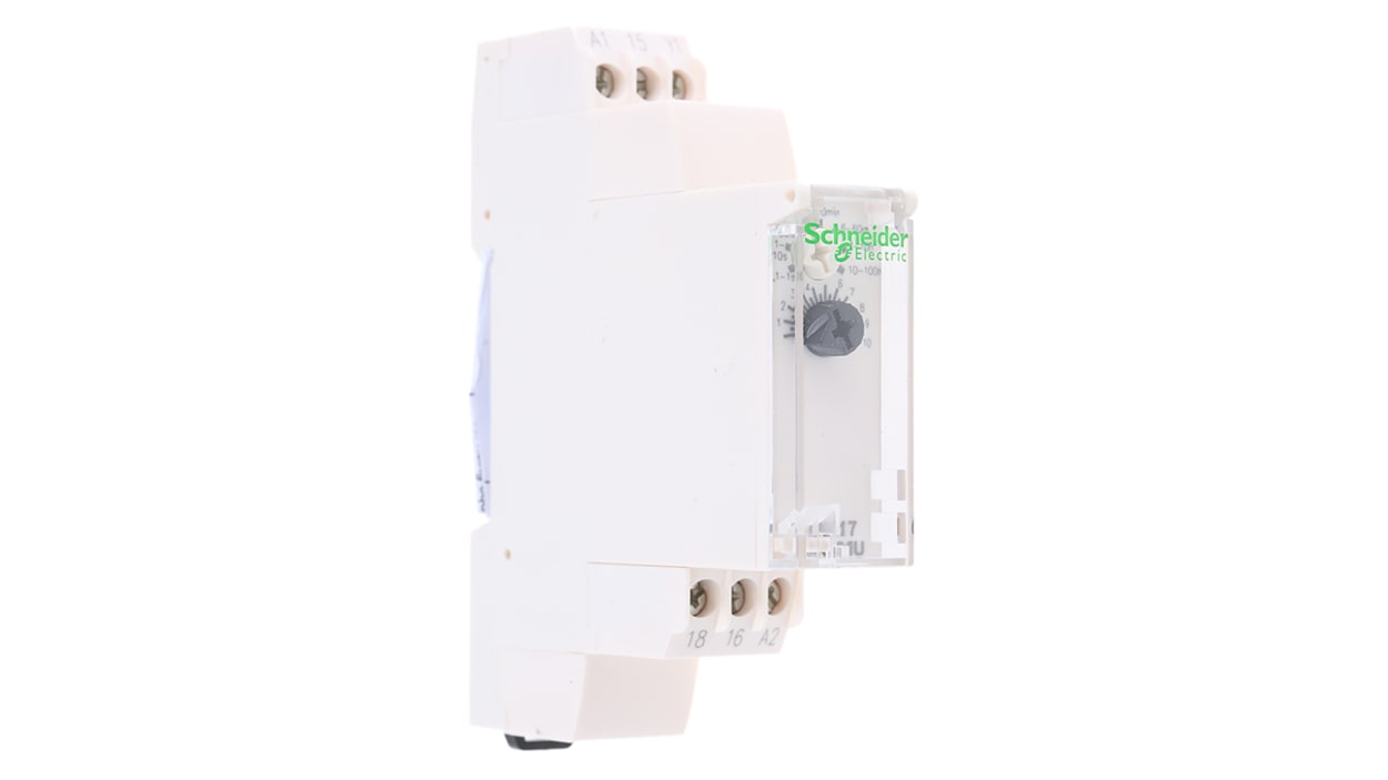 Re17rhmu Schneider Electric Spdt Multi Function Timer Relay On Pulse 24 V Dc 24 240v Ac 0 1 S 100h Din Rs Components