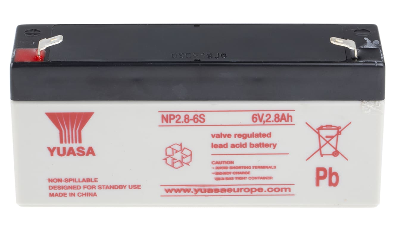 NP2.8-6RS | Batería plomo 6V 2.8Ah, AGM, terminales Faston F1