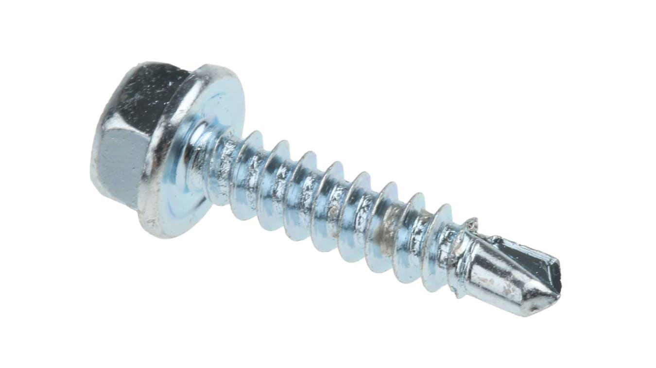 10 X 2" Hex Washer Head Self Drilling Tek Screws, Stainless Steel 410