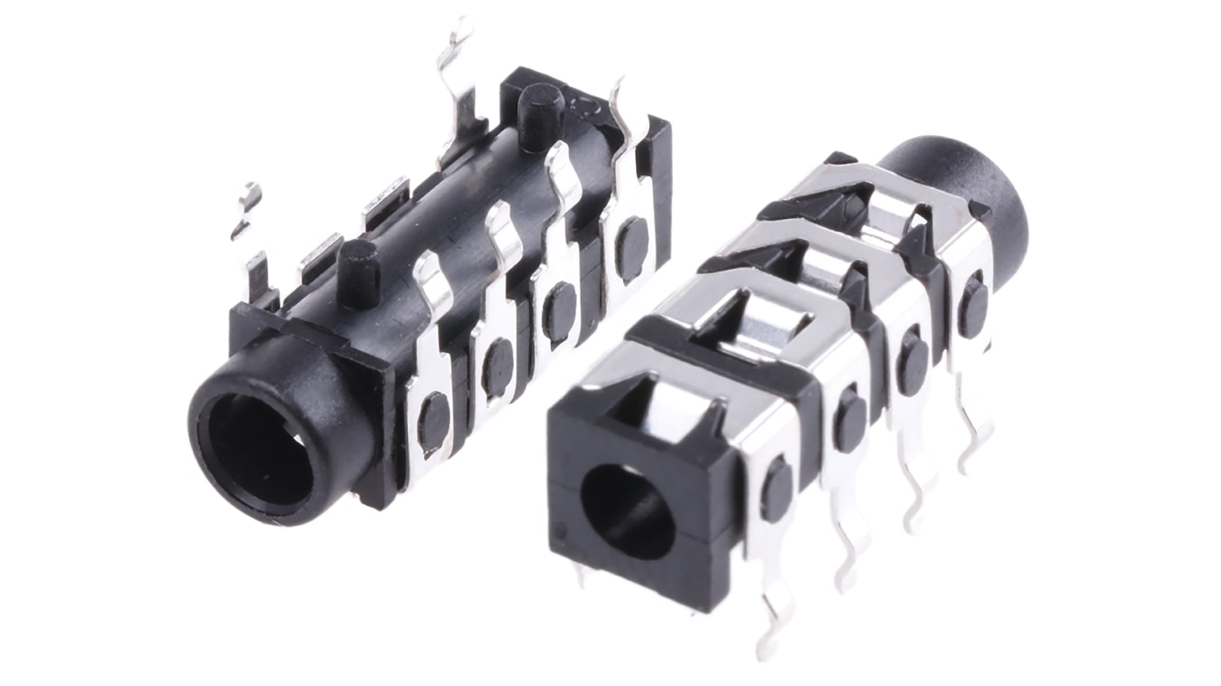 Conector jack, tipo vídeo compuesto de 3.5 mm Hembra RS Montaje en PCB | RS