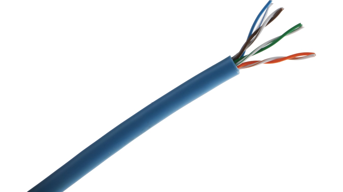 RS PRO Cat5 Ethernet Cable, U/UTP Shield, Blue PVC Sheath, 50m | RS