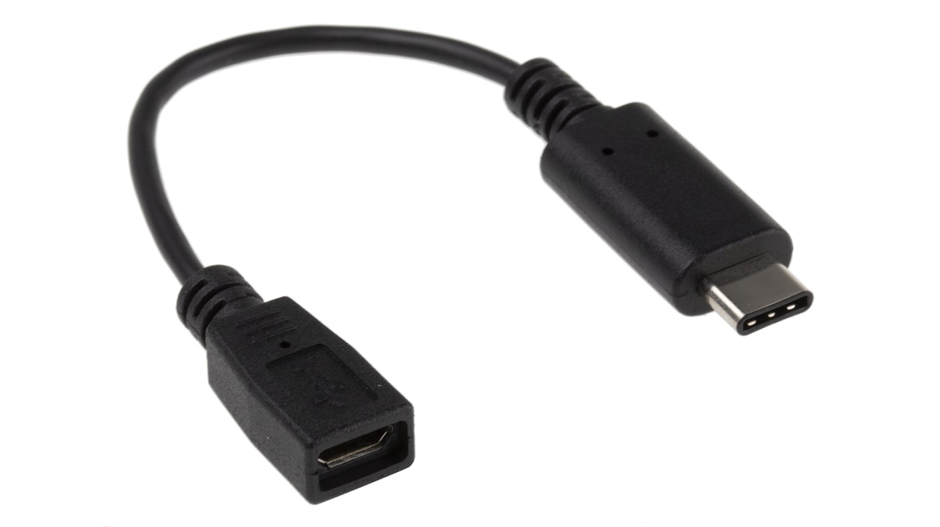 Cable USB 3.1 RS PRO, con A. USB C Macho, con B. Micro USB B long. 150mm, | RS