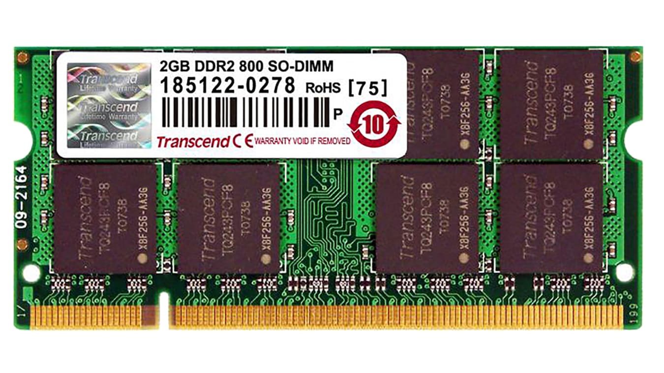 TS256MSQ64V8U | Transcend 2 DDR2 RAM, 800MHz, | RS