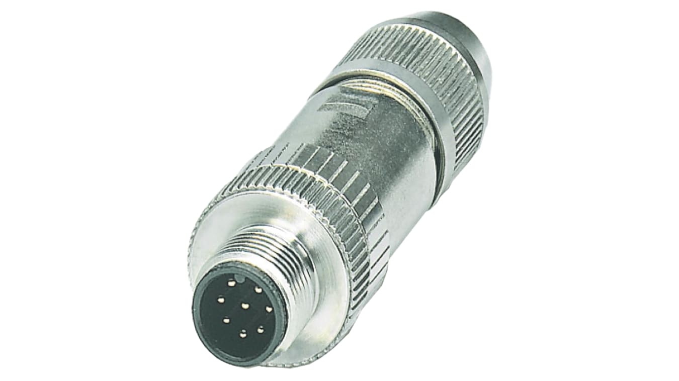 21031211801 | Conector Harting macho M12 de 8 vías a hembra, montaje aéreo, IP65, IP67 | RS