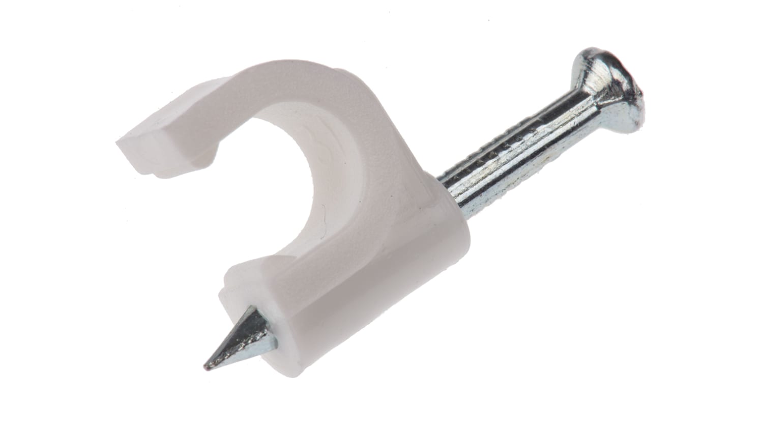 White cable clips