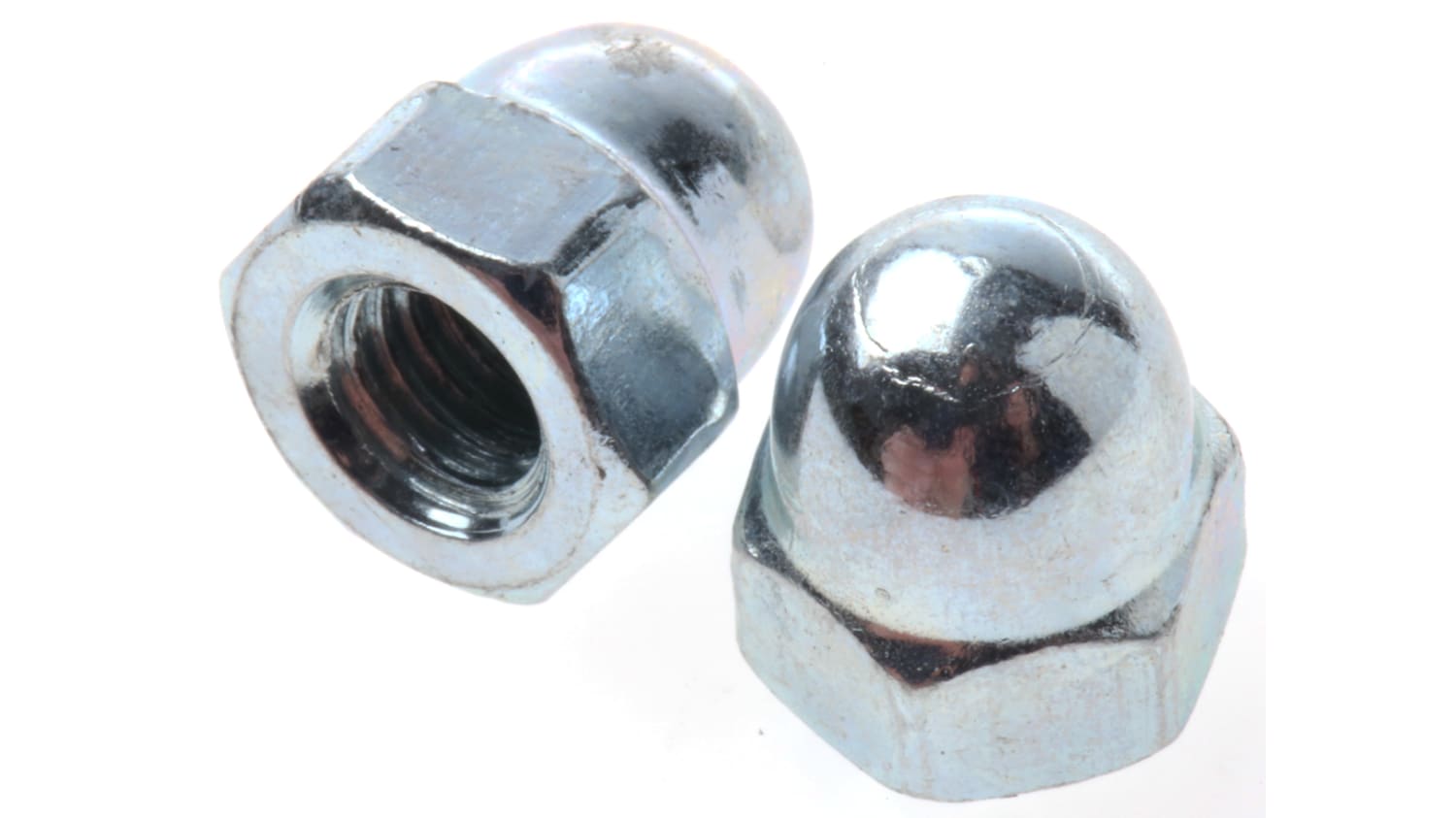 M6 Bright Zinc Plated Steel Dome Nut Rs Components