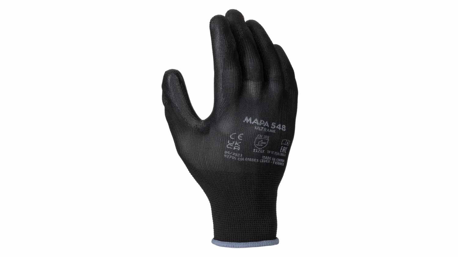 548409 Mapa Spontex 548 Ultrane Black Polyurethane Coated Work Gloves Size 9 Rs Components