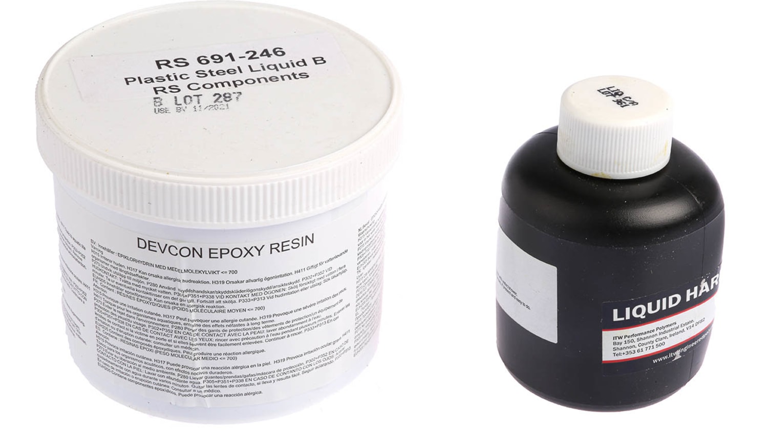 Itw Devcon Epoxy Putty Steel Tub 500 G Maximum Of 121 C Rs Components