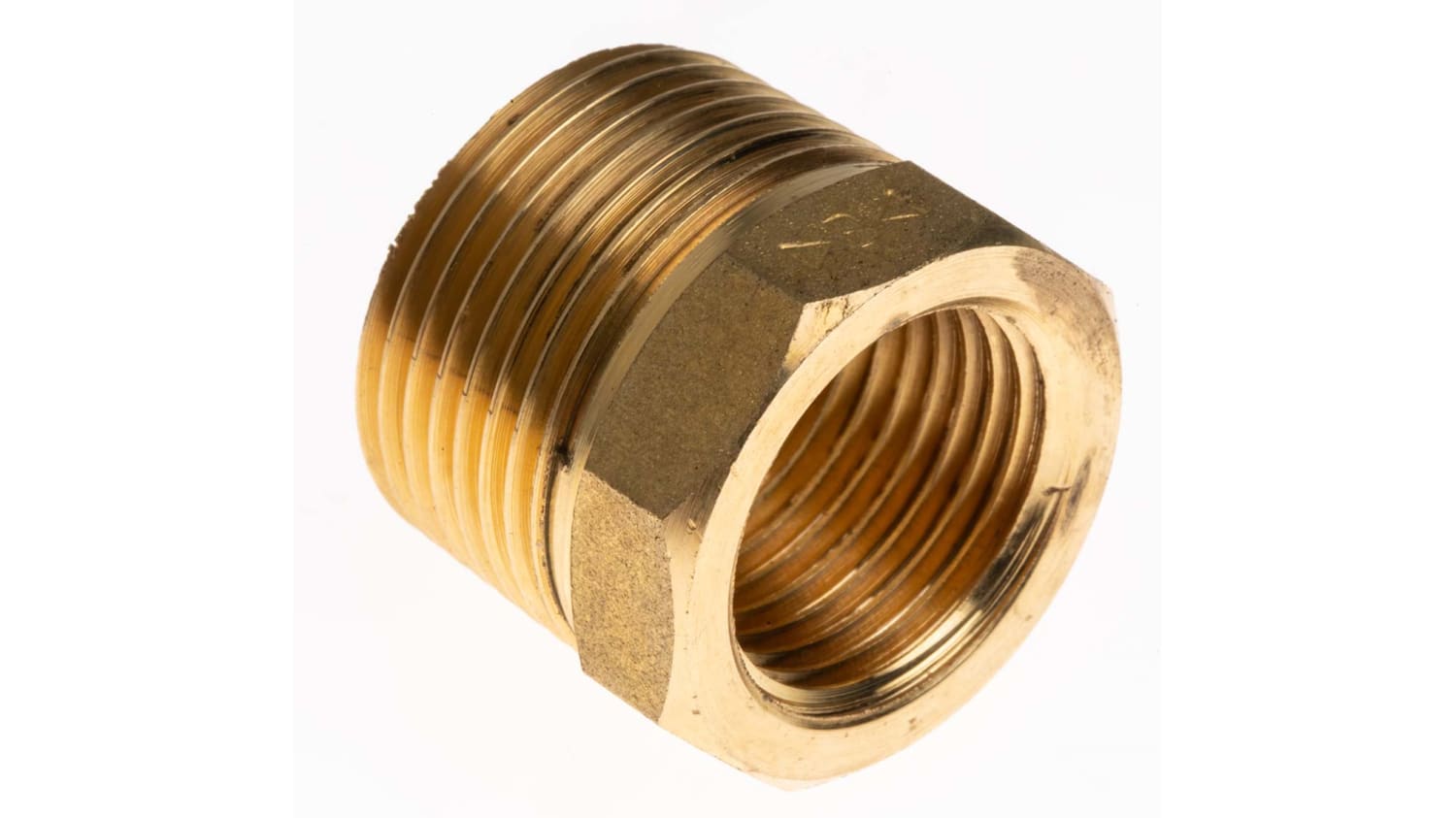 Rs Pro Brass 3 4 In Bsp Male X 1 2 In Bsp Female Straight Reducer Bush Threaded Fitting Rs Components