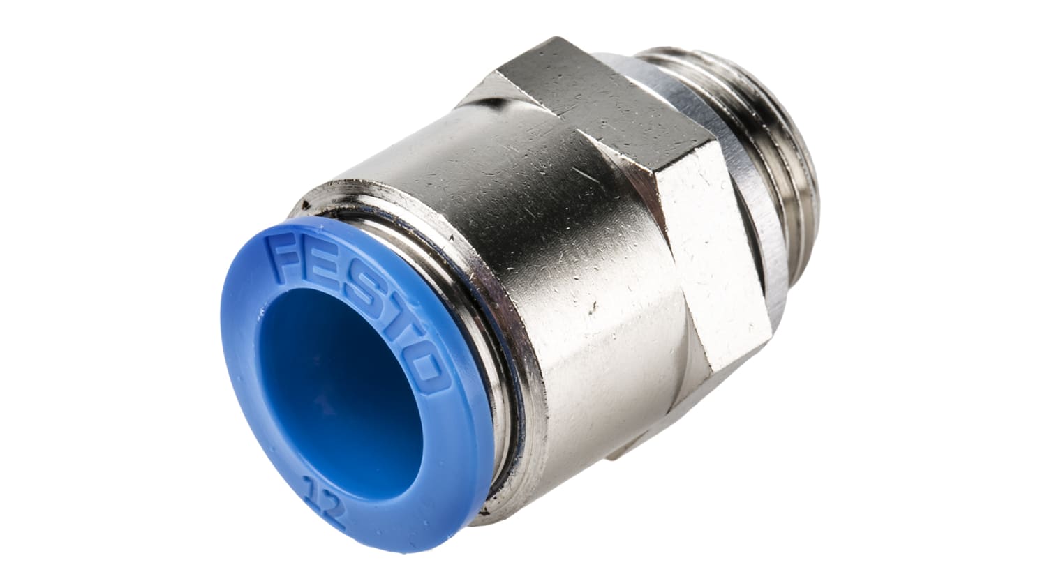 Qs G3 8 12 Festo Qs Series Straight Threaded Adaptor G 3 8 Male To Push In 12 Mm Threaded To Tube Connection Style Rs Components