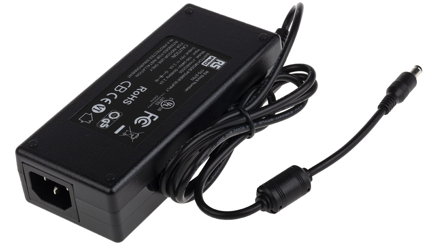 Alimentation De Bureau 96w Sortie 48v C C 0 2a Connecteur 2 1 X 5 5 Mm Entree 90 264 V C A Iec Rs Components
