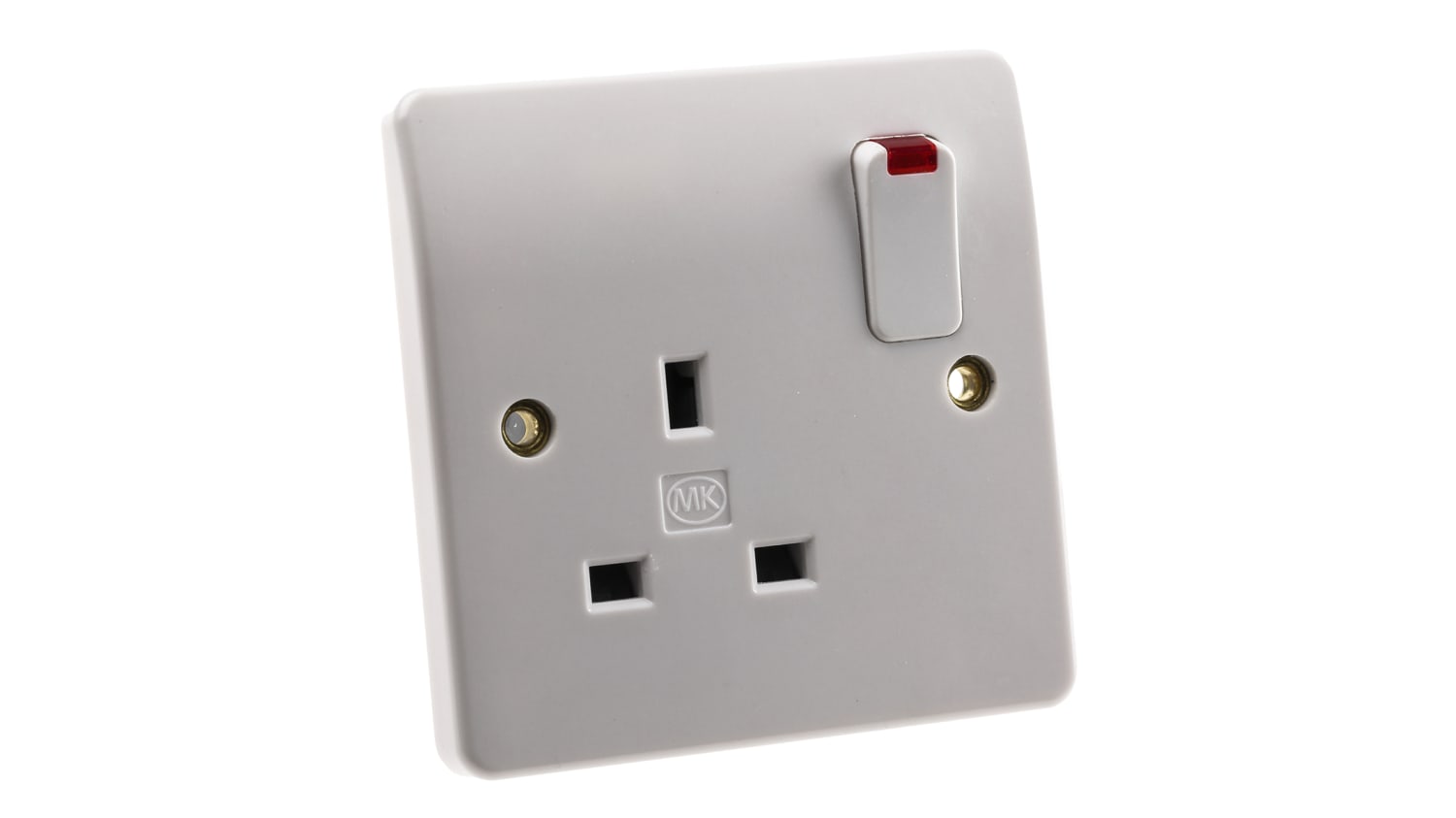 MK Electric MK white 1 Gang Plug Socket 