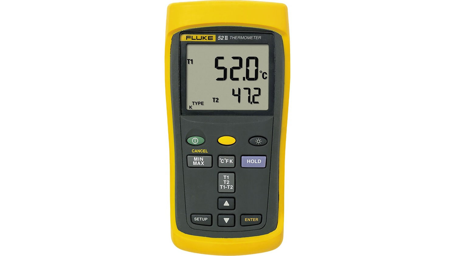 Fluke 52 2 Fluke 52 Ii E J K T Input Wired Digital Thermometer For Industrial Use Rs Components