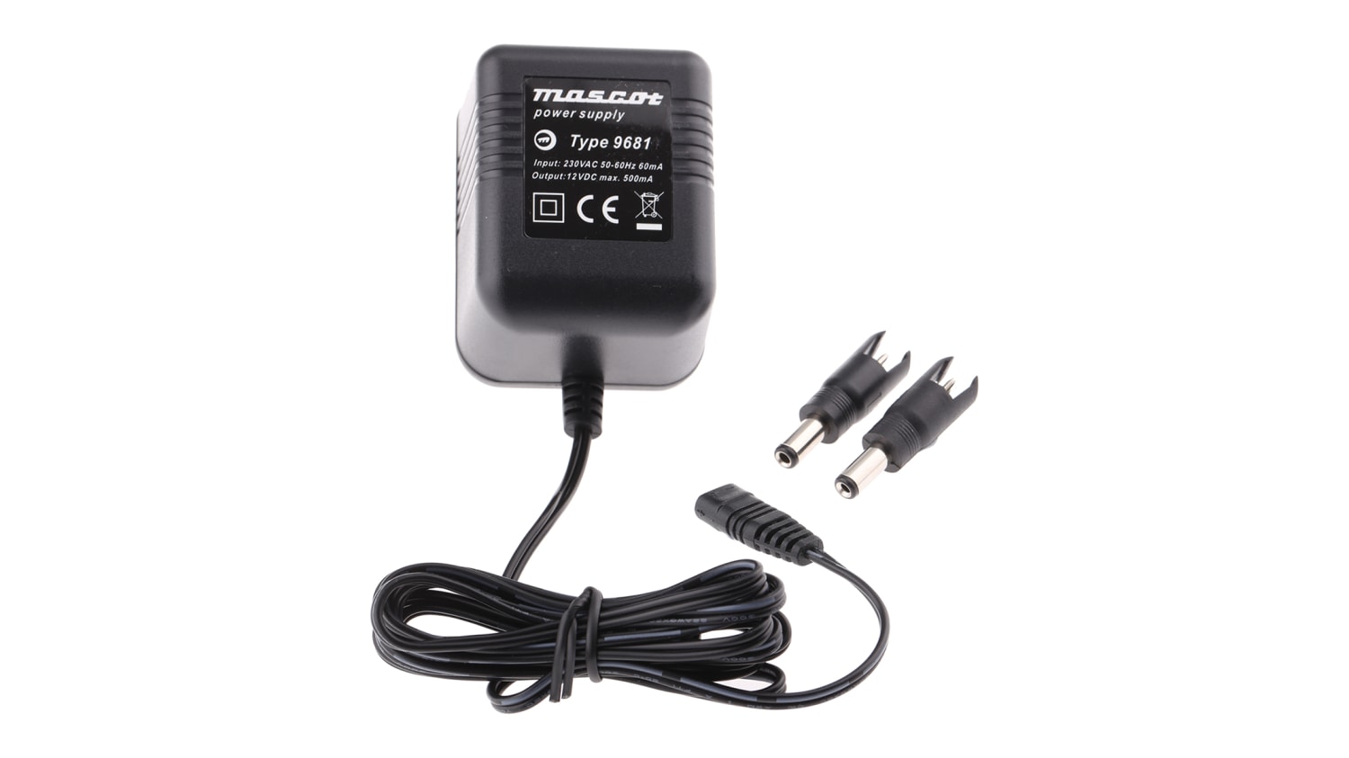 9681000047 Mascot 6w Plug In Power Supply 12v Dc 500ma 1 Output Linear Power Supply Type C Rs Components