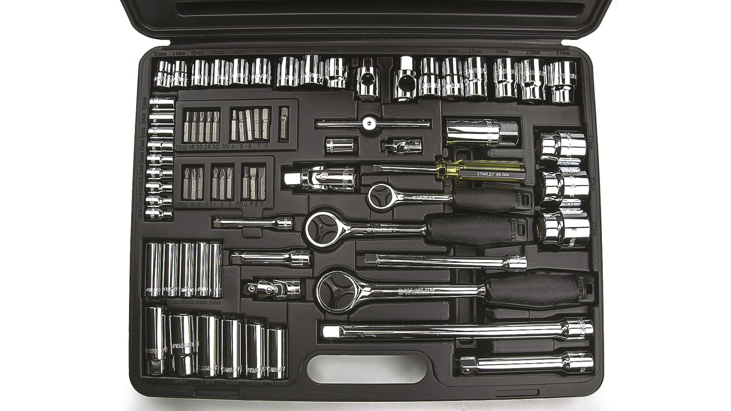 1 87 193 Stanley 1 87 193 75 Piece Socket Set 1 2 In 1 4 In 3 8 In Square Drive Rs Components