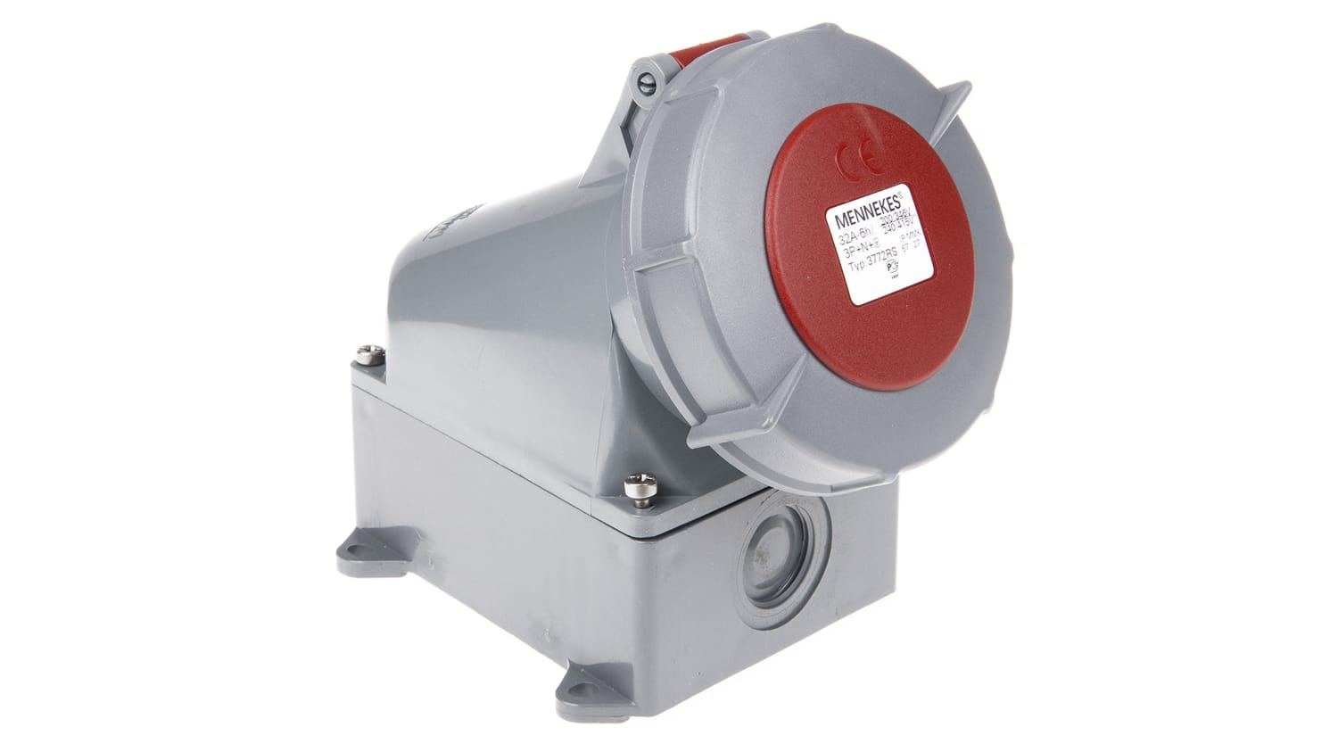 3772 Mennekes Leistungssteckverbinder Buchse Rot 3p N E 415 V 32a Wandmontage Rs Components